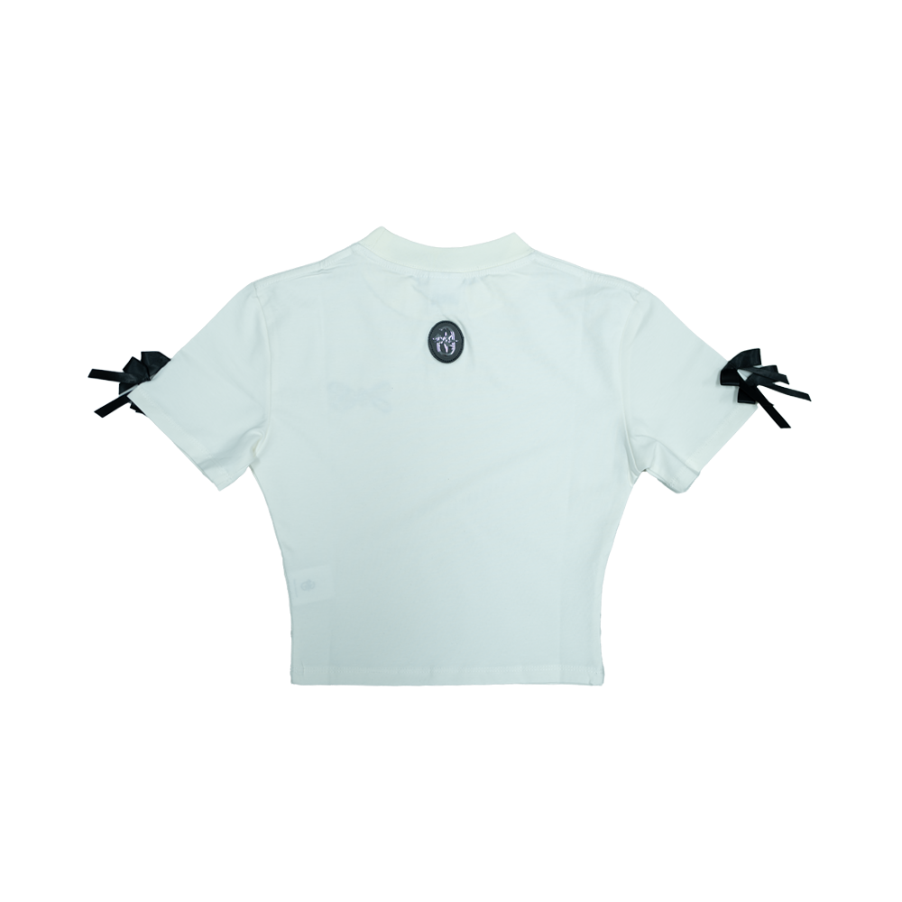 Ribbon Crop Top (Off-White)