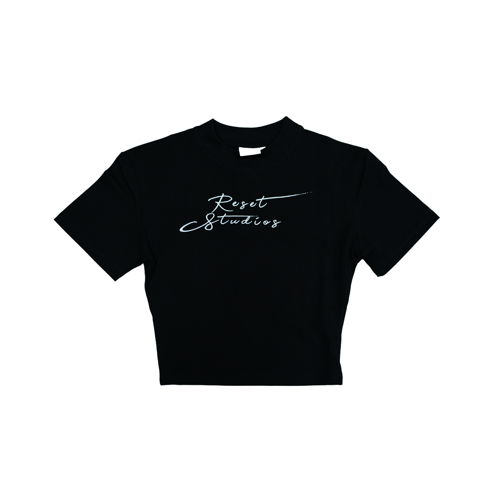 Signature Logo Crop Top (Black)