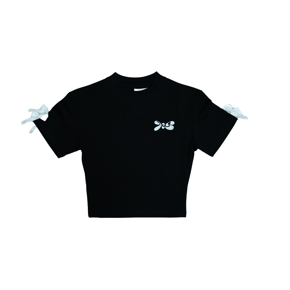 Ribbon Crop Top (Black)