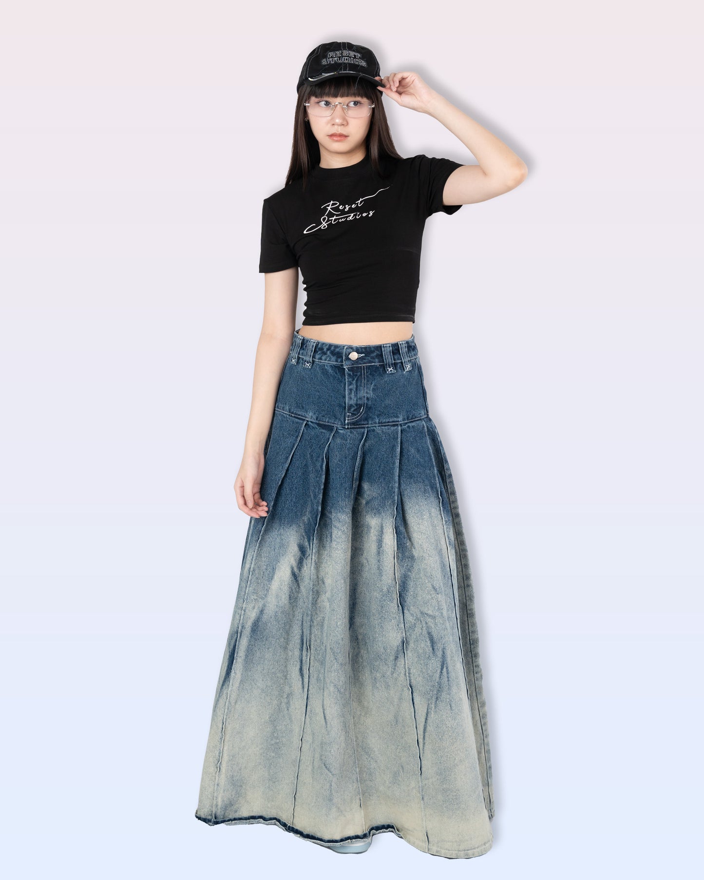Signature Logo Crop Top (Black)
