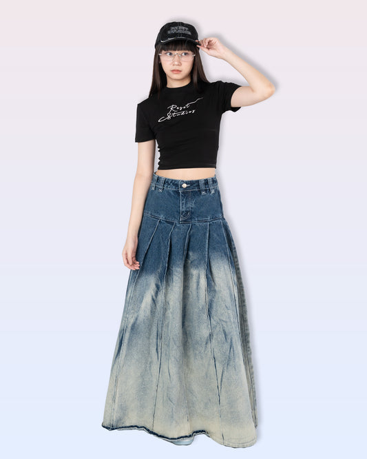 Signature Logo Crop Top (Black)